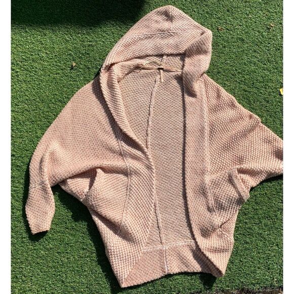Free People Coco Cocoon hooded Open Cardigan Sweater sz S - Picture 2 of 7